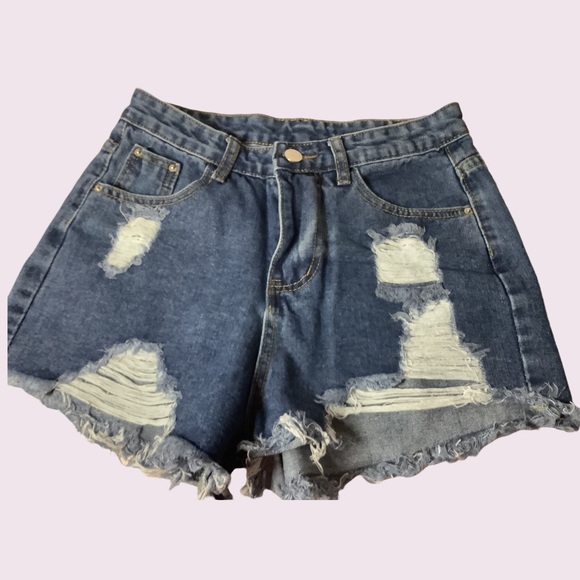 Miley Cyrus Max Azia denim shorts junior size 7 - Picture 1 of 7